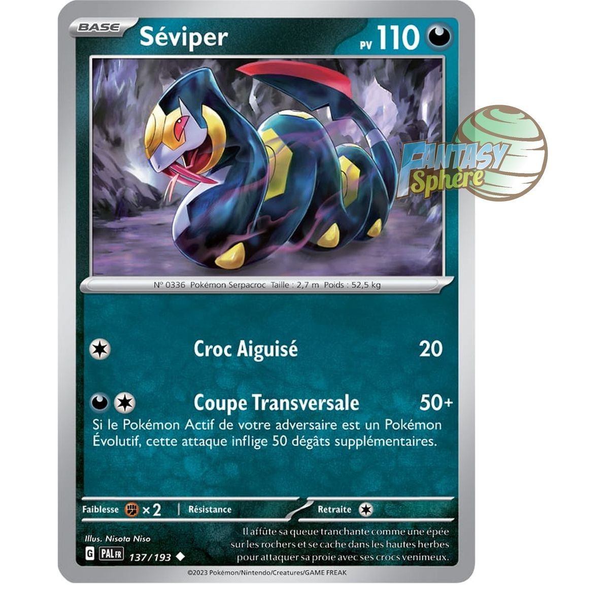 Seviper – Rückseite 137/193 – Scharlachrote und violette Entwicklung in Paldea