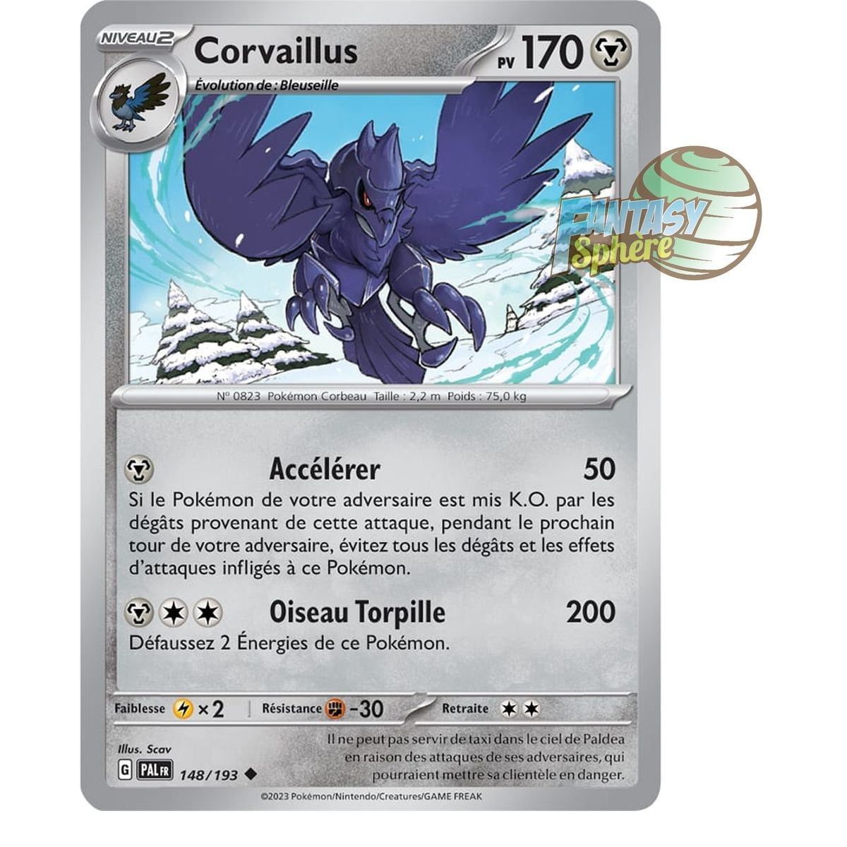 Corviknight – Rückseite 148/193 – Scharlachrote und violette Entwicklung in Paldea