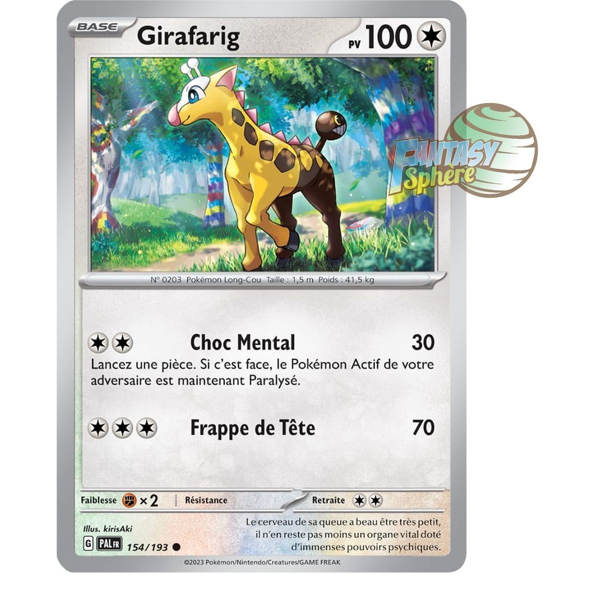 Girafarig – Rückseite 154/193 – Scharlachrote und violette Entwicklung in Paldea