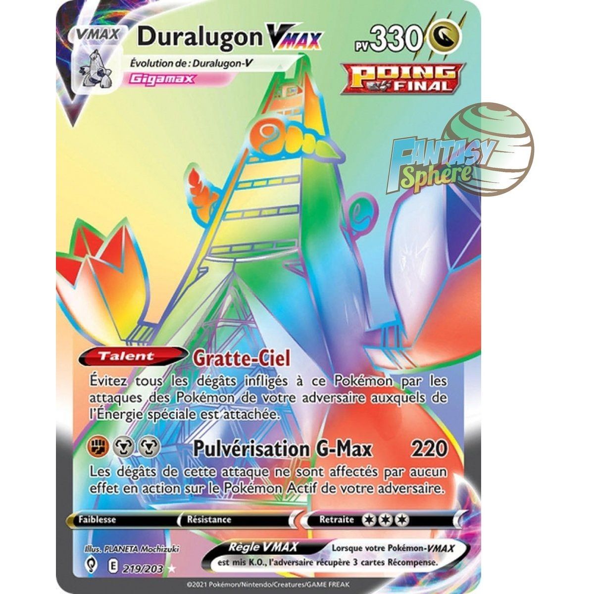 Item Duralugon VMAX – Secret Rare 219/203 – Schwert und Schild 7 Evolution Celeste