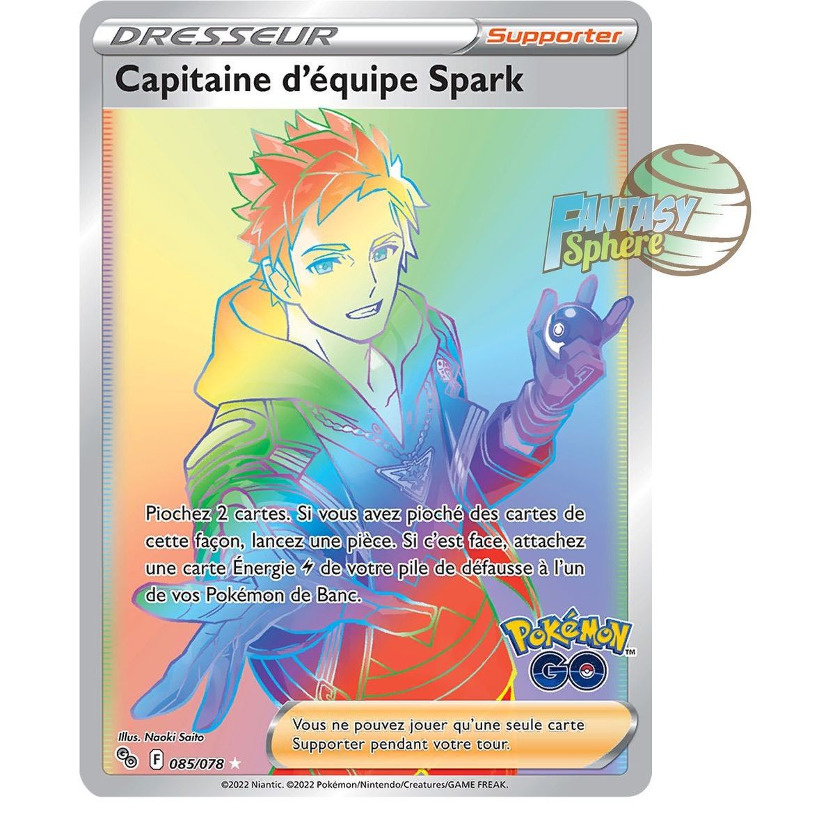 Item Team Captain Spark – Secret Rare 85/78 – Schwert und Schild 10,5 Pokemon GO