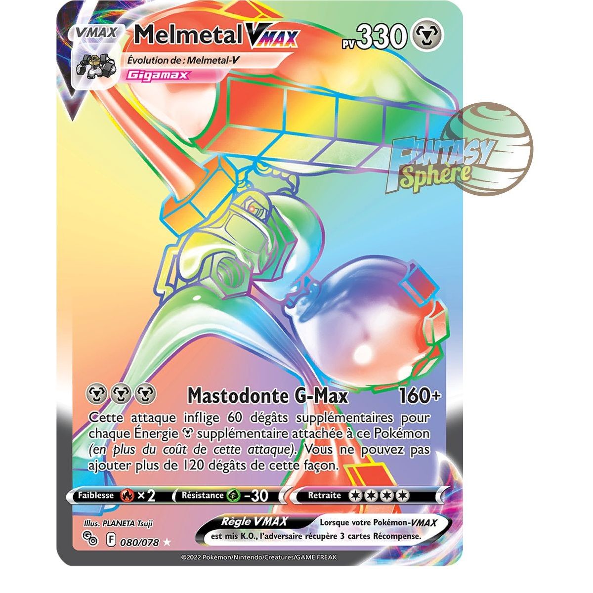 Item Melmetal VMAX – Secret Rare 80/78 – Schwert und Schild 10,5 Pokemon GO