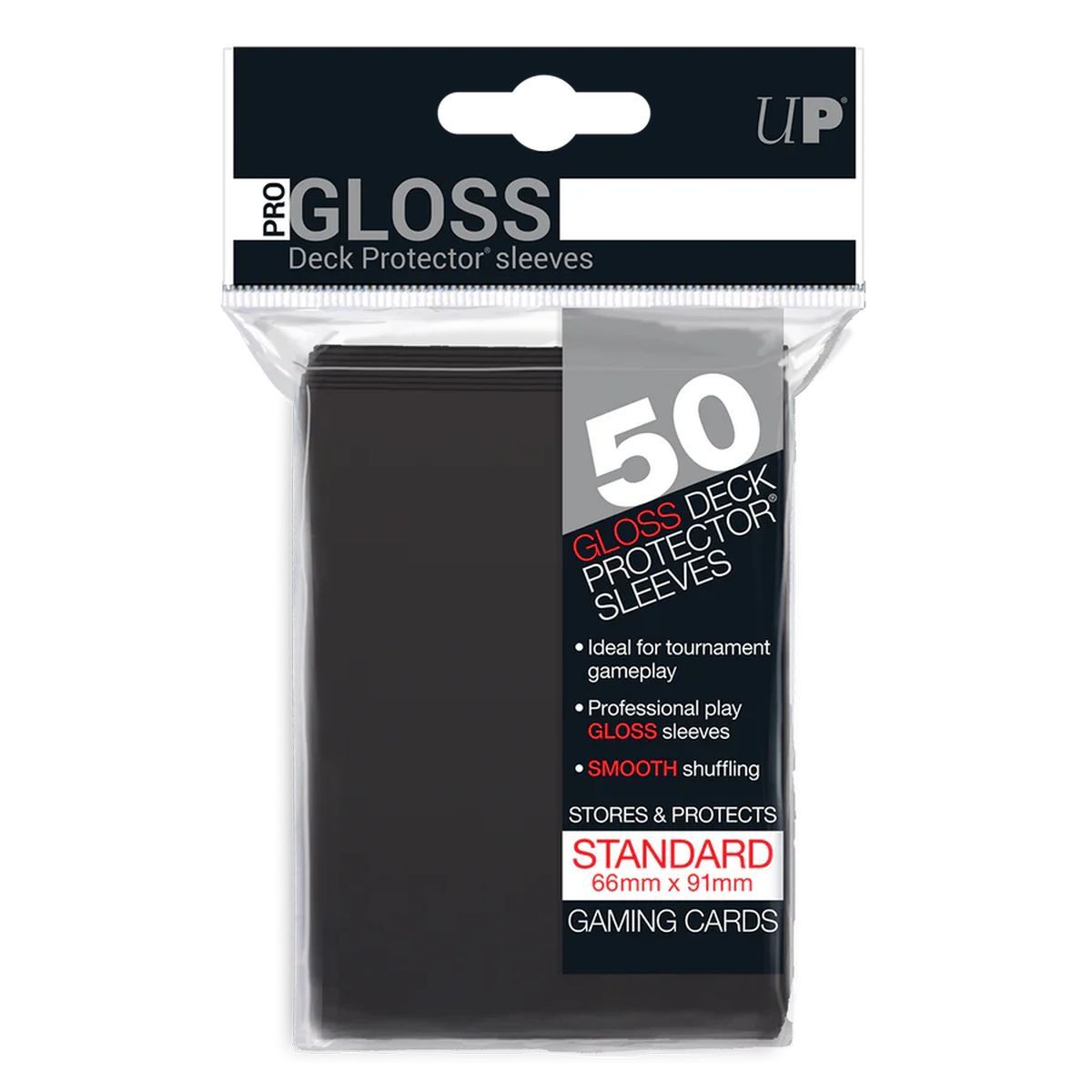 50 Kartenhüllen - Standard - Pro-Gloss: Schwarz - Ultra Pro
