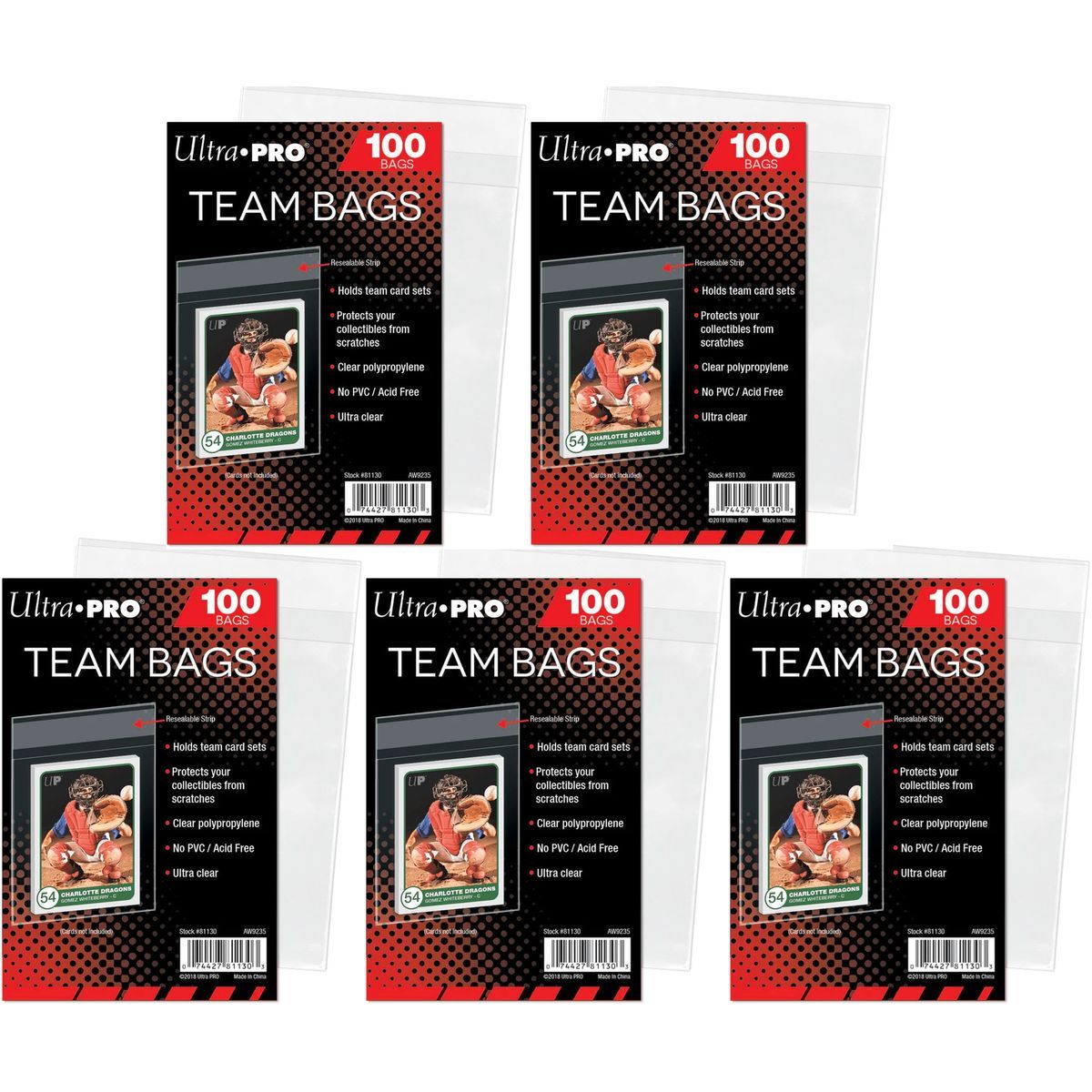 500 Team Bags – Wiederverschließbar – Wiederverschließbare Taschen/Beutel – Ultra Pro