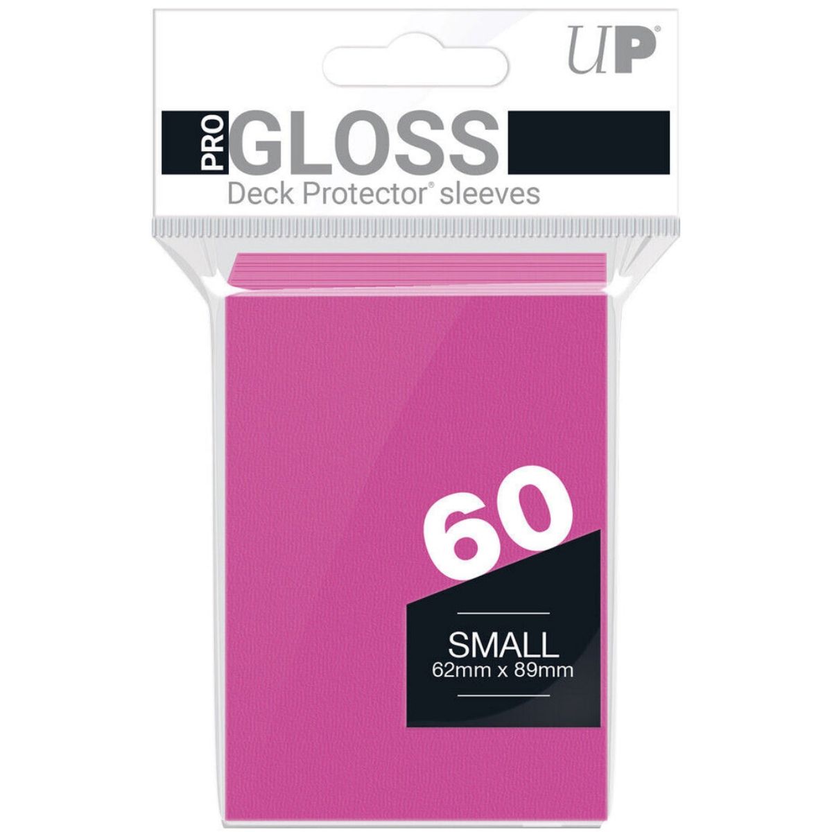 60 Kartenhüllen – Klein – Leuchtend Pink – PRO-Gloss Ultra Pro