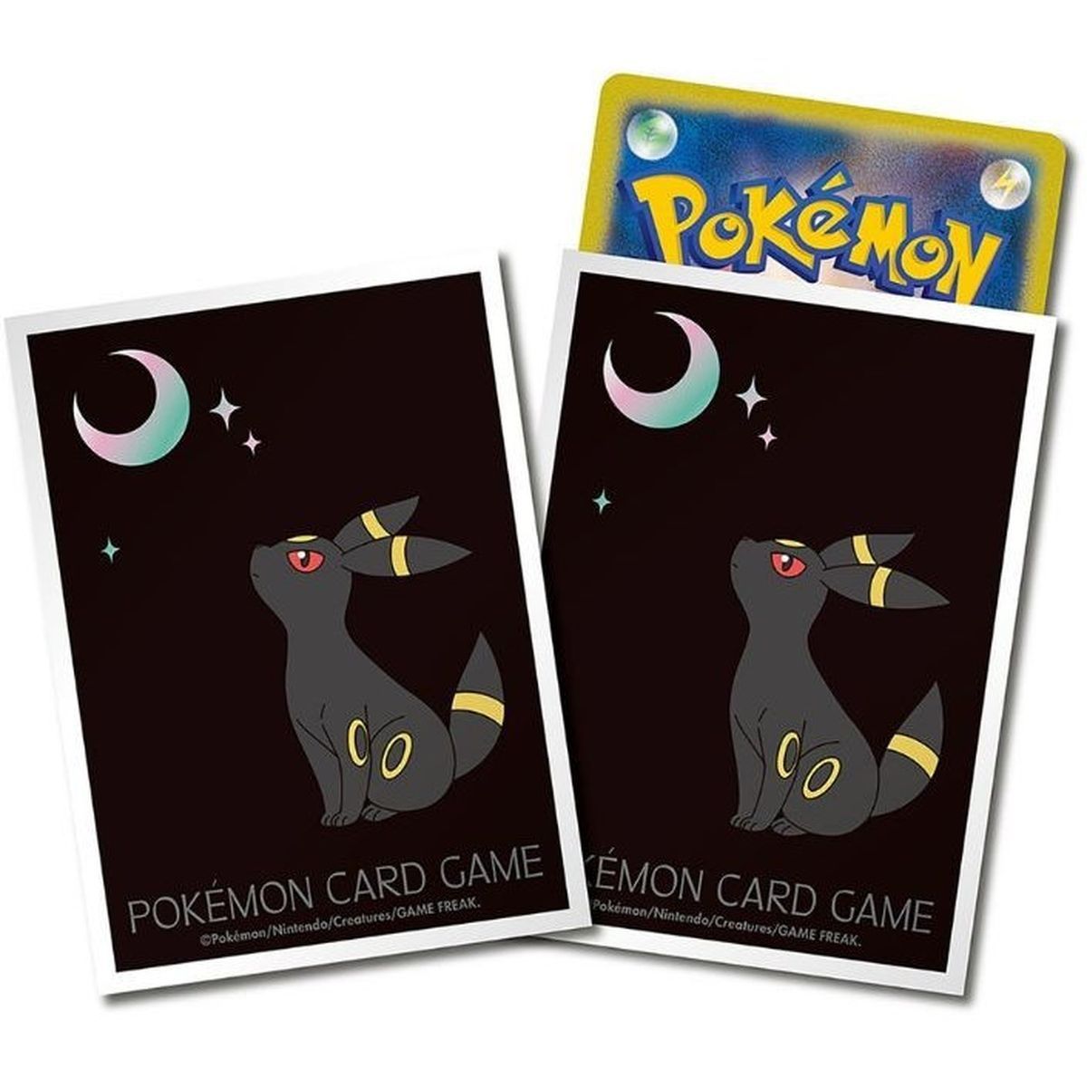 64 Kartenhüllen – Standard – Umbreon Moon, Version mit weißem Rand – Pokémon Center