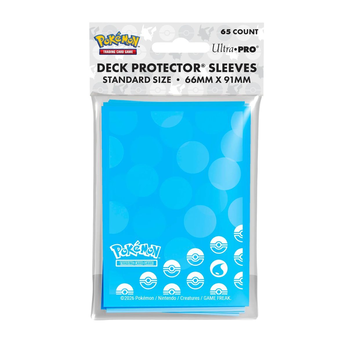 65 Kartenhüllen – Standard – Wasserenergie – Ultra Pro – Pokemon