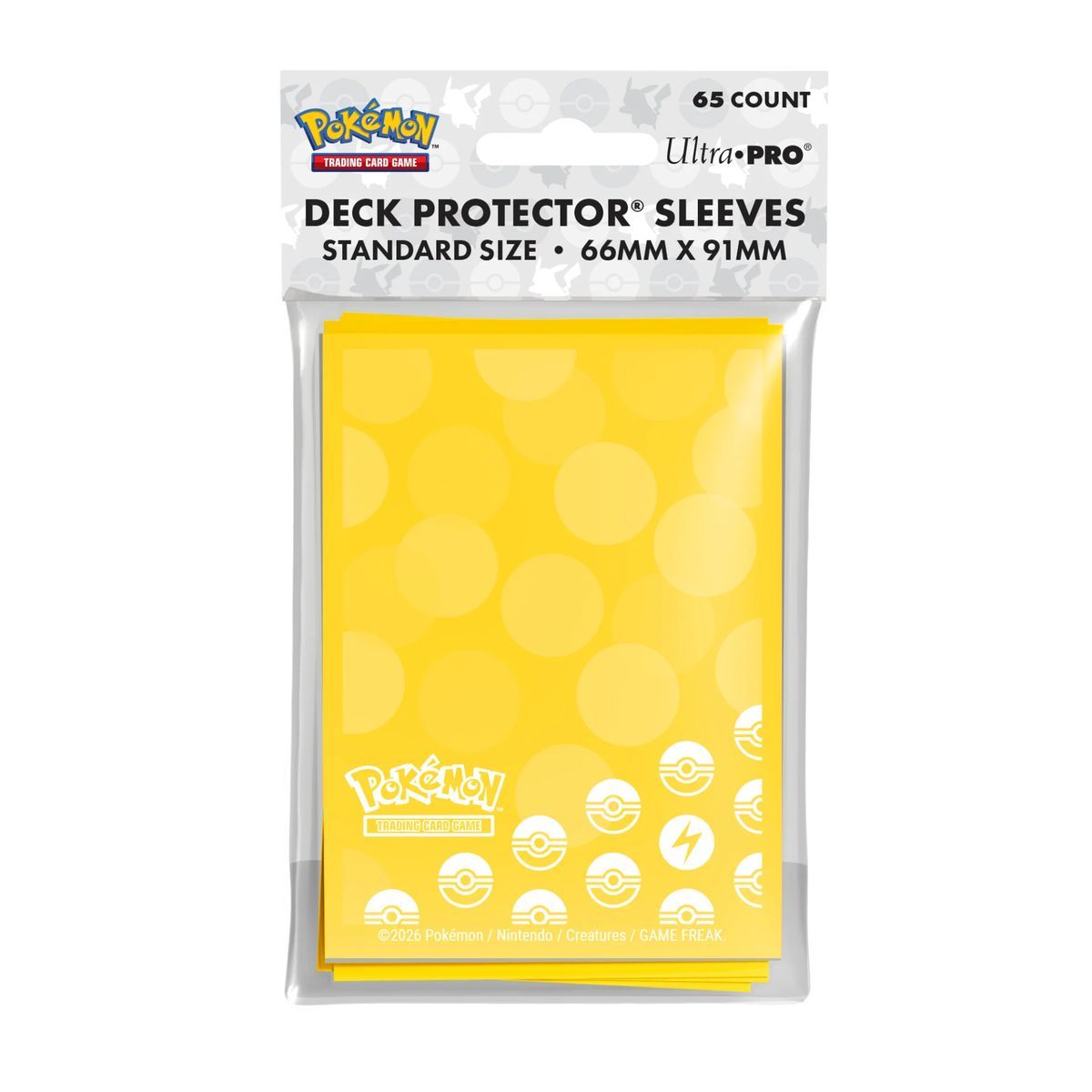 65 Kartenhüllen – Standard – Elektro-Energie – Ultra Pro – Pokemon