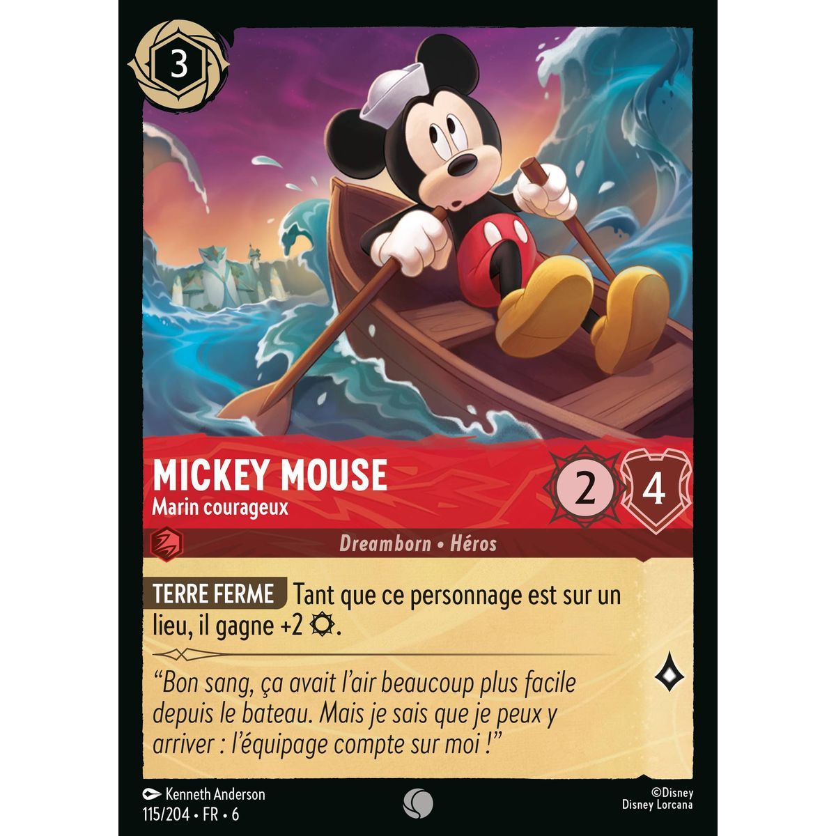 Mickey Mouse, tapferer Seemann - 115/204 - AZS - Das Azuritmeer - Brillant - Premium - Französisch