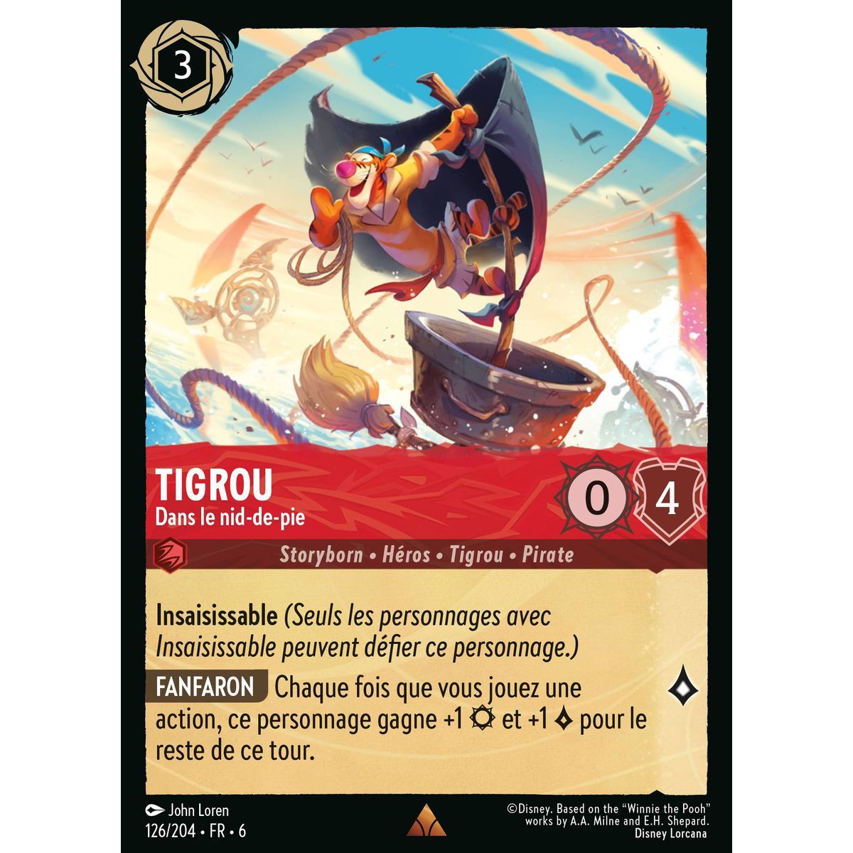 Tigger, Im Krähennest – 126/204 – AZS – Das Azuritmeer – Brillant – Premium – Französisch