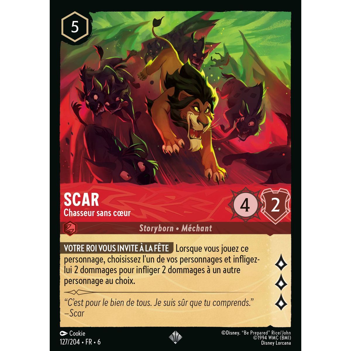 Scar, Herzloser Jäger – 127/204 – AZS – Das Azuritmeer – Brillant – Premium – Französisch
