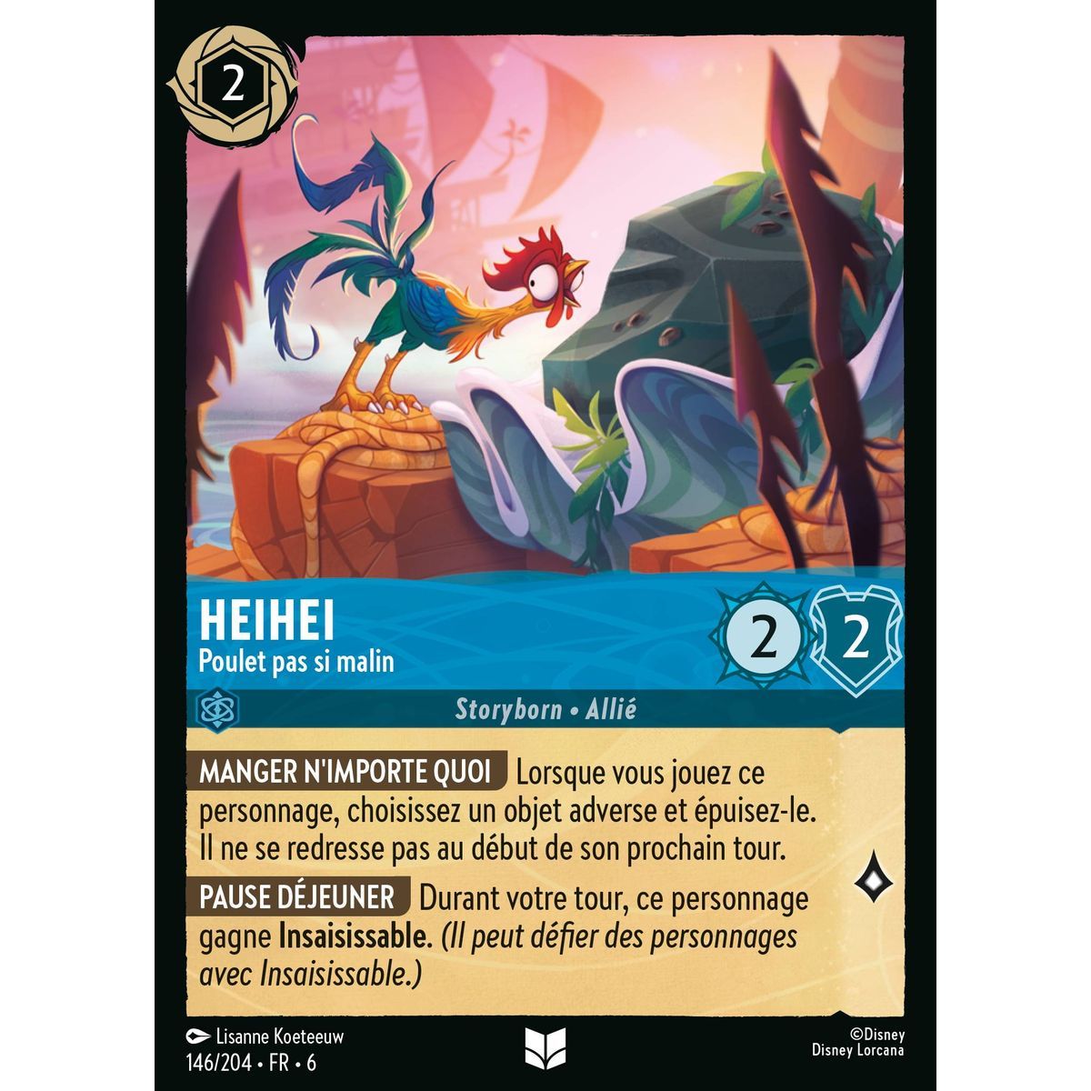 Heihei, nicht ganz so schlaues Huhn – 146/204 – AZS – Das Azuritmeer – Brillant – Premium – Französisch