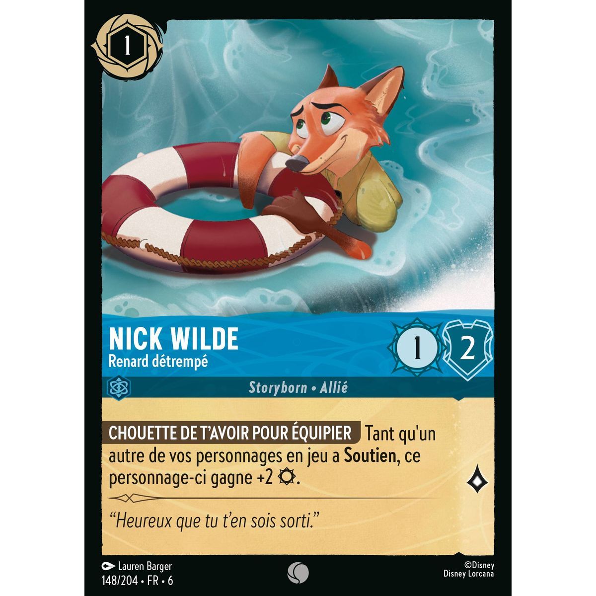 Nick Wilde, Soggy Fox – 148/204 – AZS – Das Azuritmeer – Brillant – Premium – Französisch