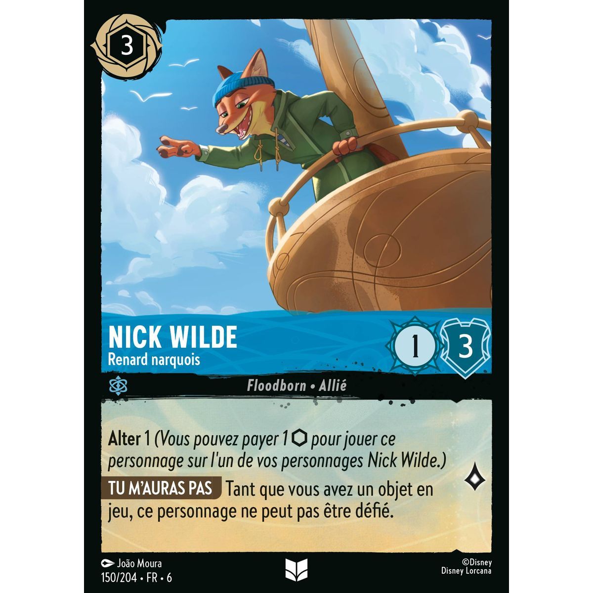Nick Wilde, Sneering Fox – 150/204 – AZS – Das Azuritmeer – Brillant – Premium – Französisch