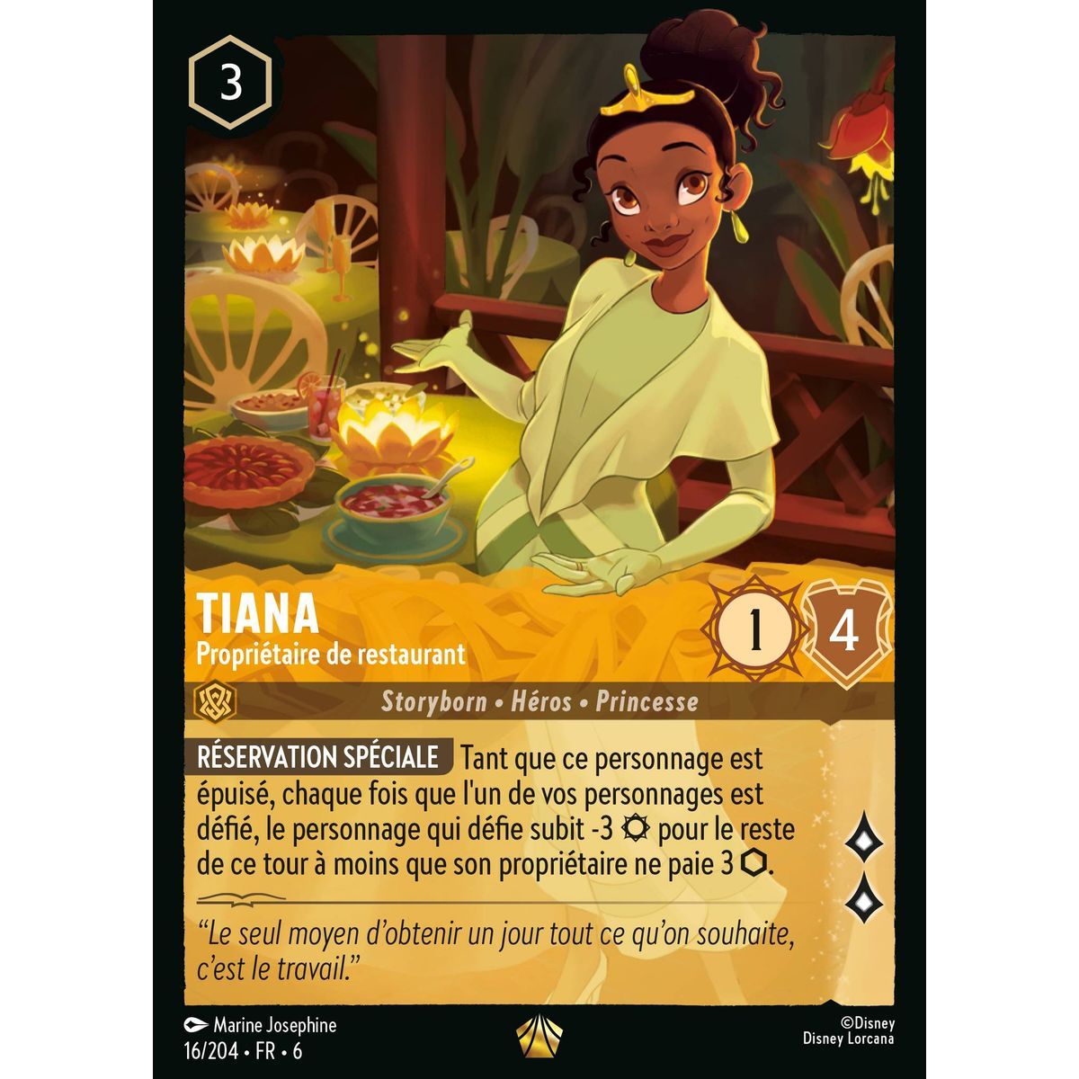 Tiana, Restaurantbesitzerin – 16/204 – AZS – La Mer Azurit – Brillant – Premium – Französisch