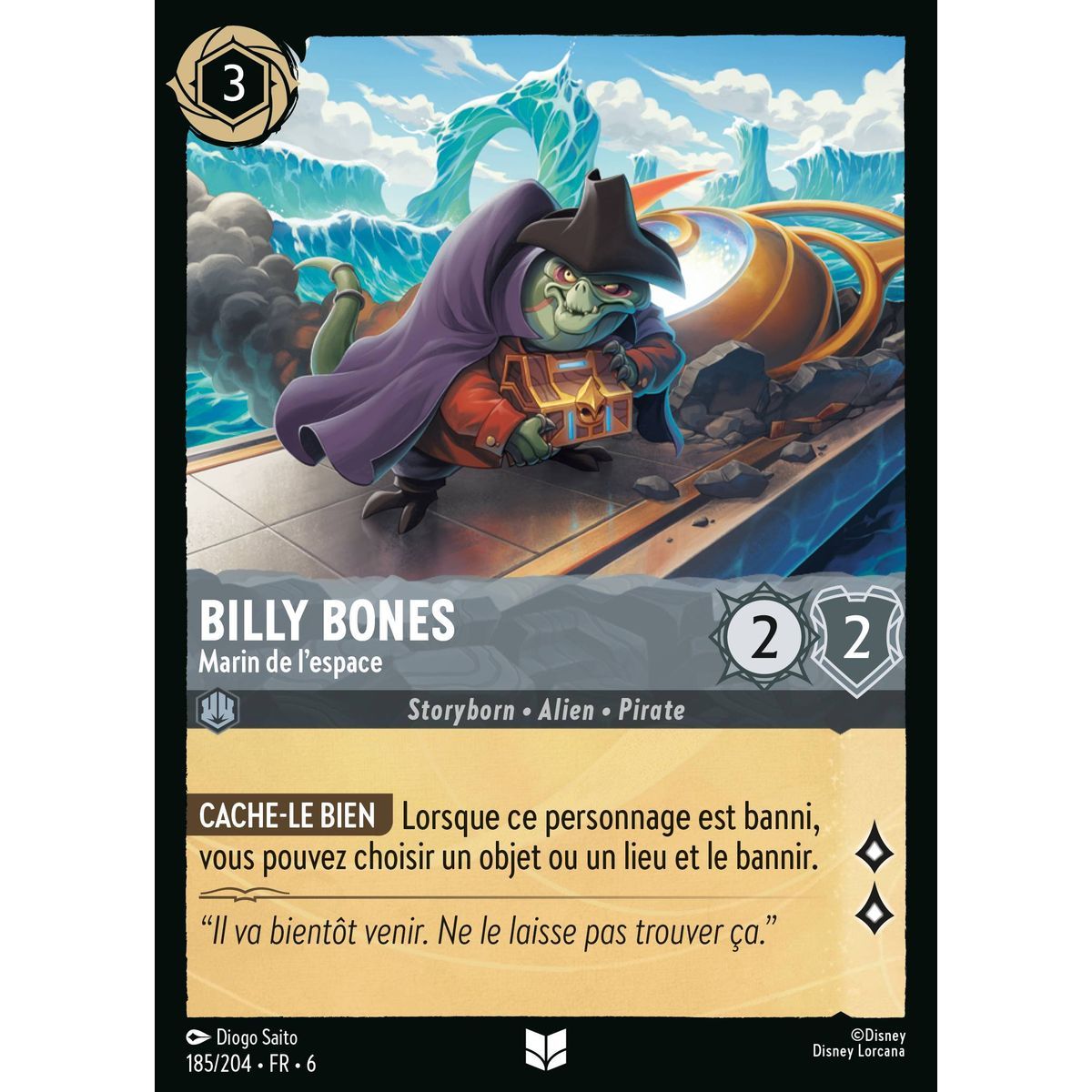 Item Billy Bones, Space Sailor – 185/204 – AZS – Das Azuritmeer – Brillant – Premium – Französisch