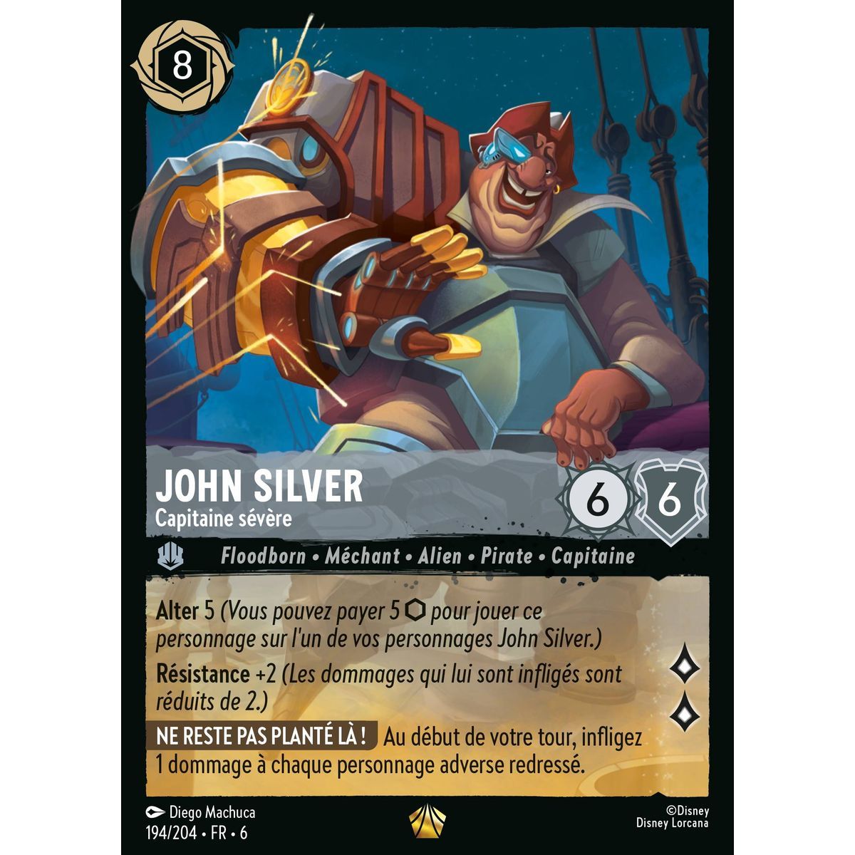 John Silver, Kapitän Stern – 194/204 – AZS – Das Azurmeer – Brillant – Premium – Französisch