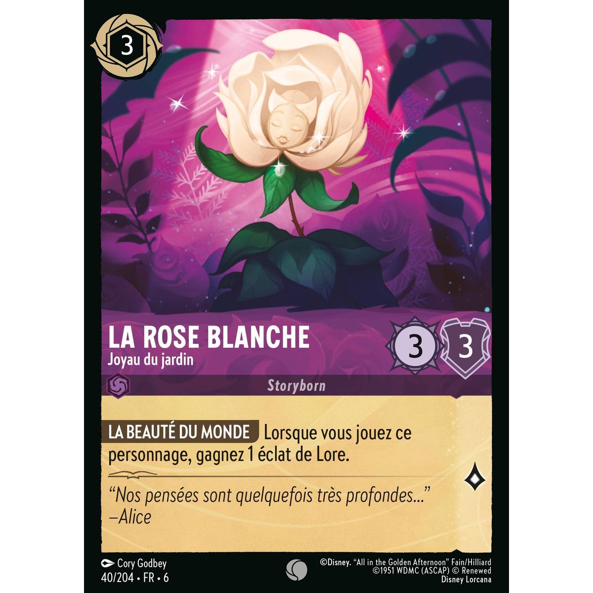 Die weiße Rose, Juwel des Gartens – 40/204 – AZS – Das Azuritmeer – Brillant – Premium – Französisch