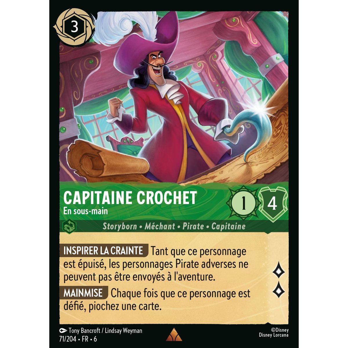 Captain Hook, Underhand – 71/204 – AZS – Das Azuritmeer – Brillant – Premium – Französisch