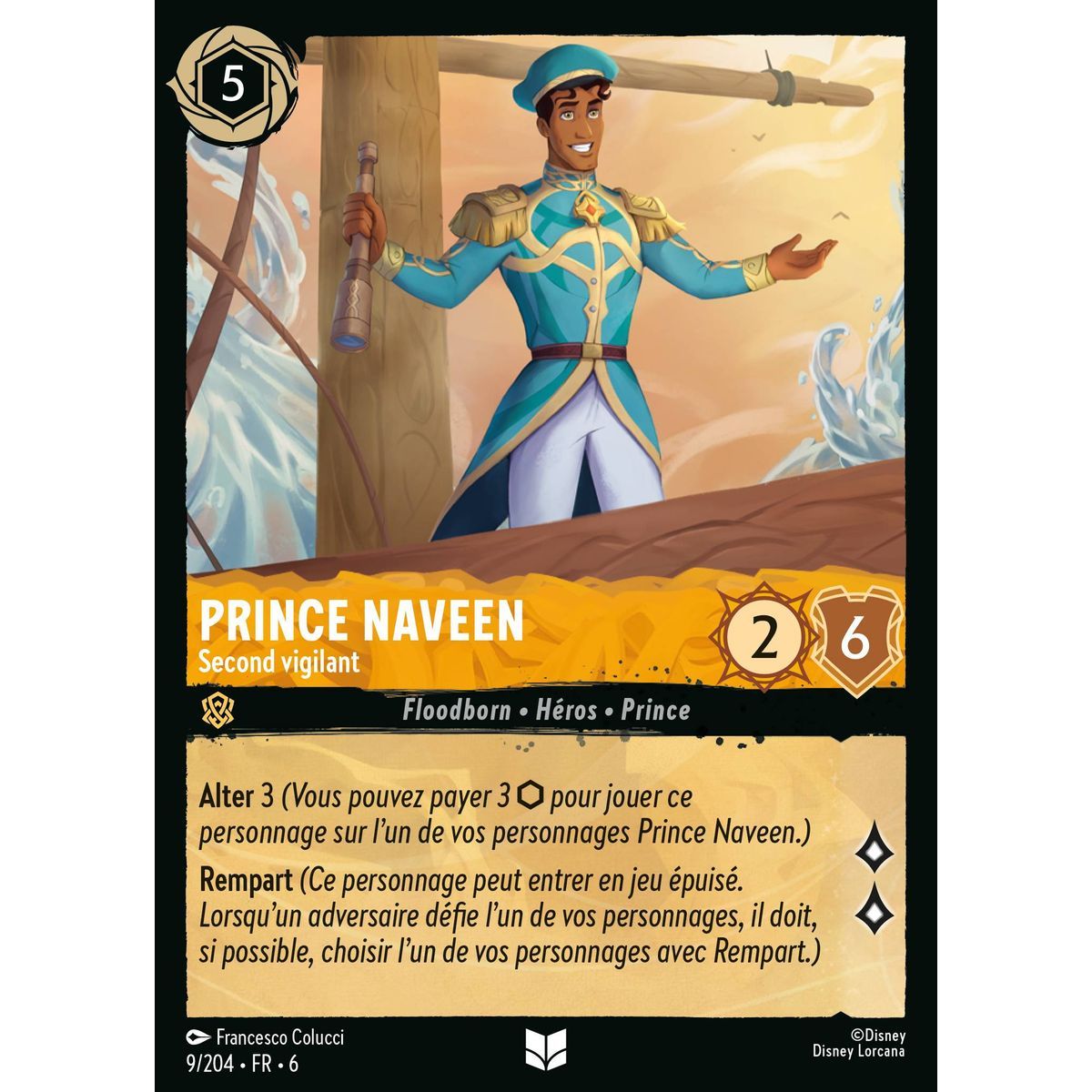 Prinz Naveen, Zweiter Wächter – 9/204 – AZS – Das Azuritmeer – Brillant – Premium – Französisch