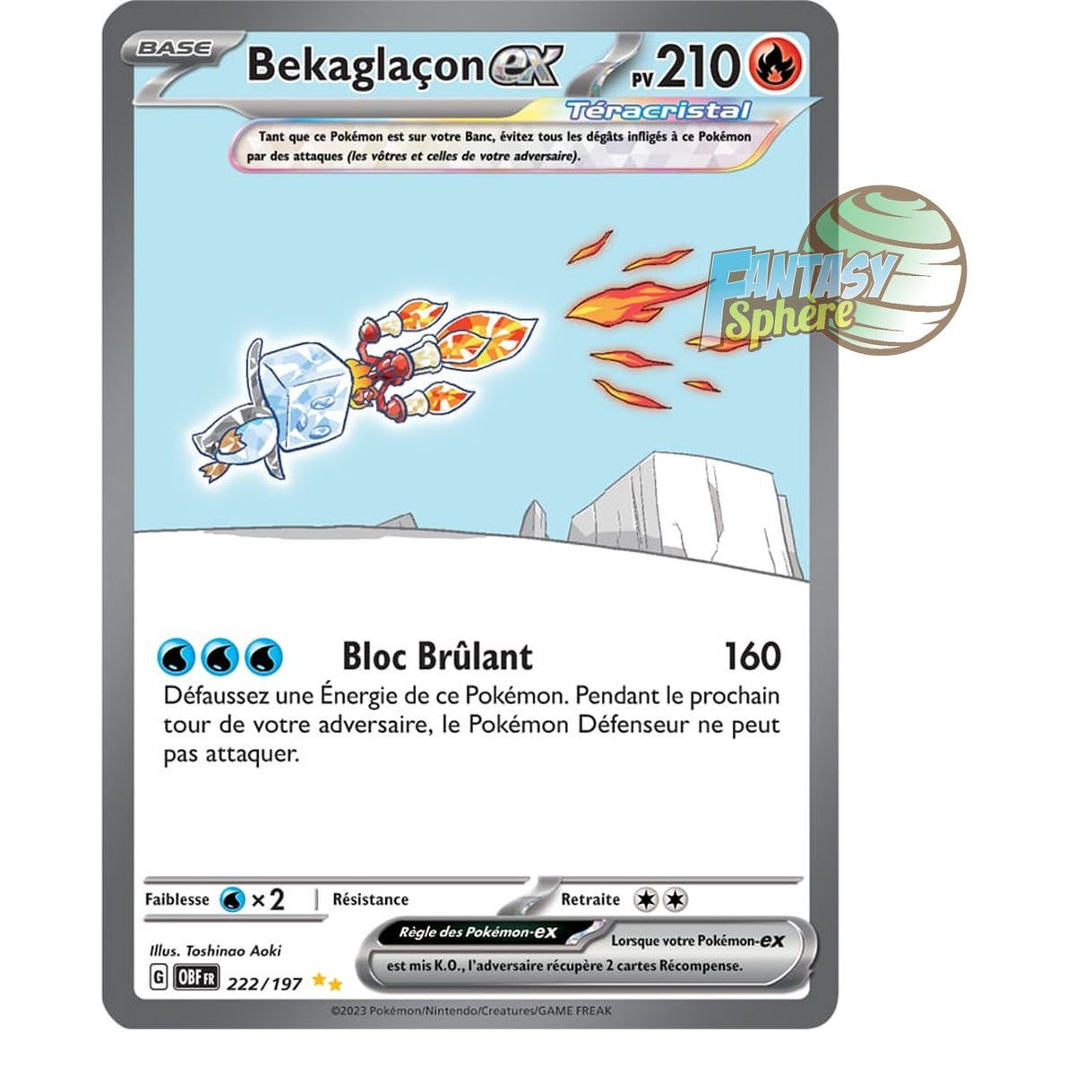 Bekaglaçon EX – Sonderillustration Rare 222/197 – Scharlachrote und violette Obsidianflammen