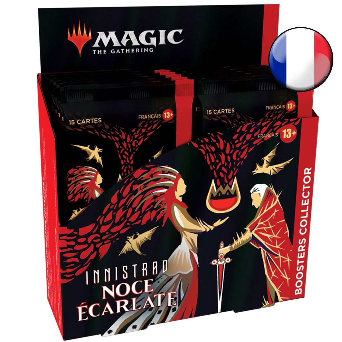 Schachtel mit 12 Boostern – Sammler – Innistrad: Die Scharlachrote Hochzeit – Magic The Gathering – FR