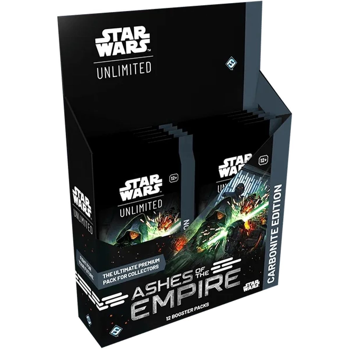 Box mit 12 Carbonite-Boostern – Star Wars Unlimited: Ashes of the Empire – Set 8 – EN