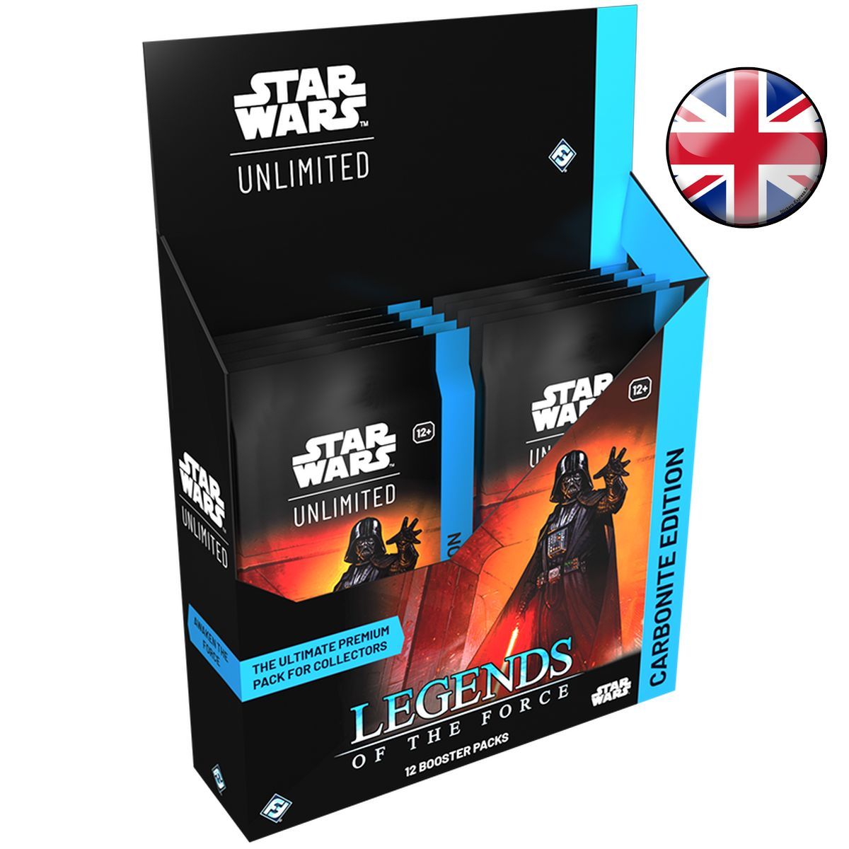 Schachtel mit 12 Karbonit-Boostern – Star Wars Unlimited: Legends of the Force – EN