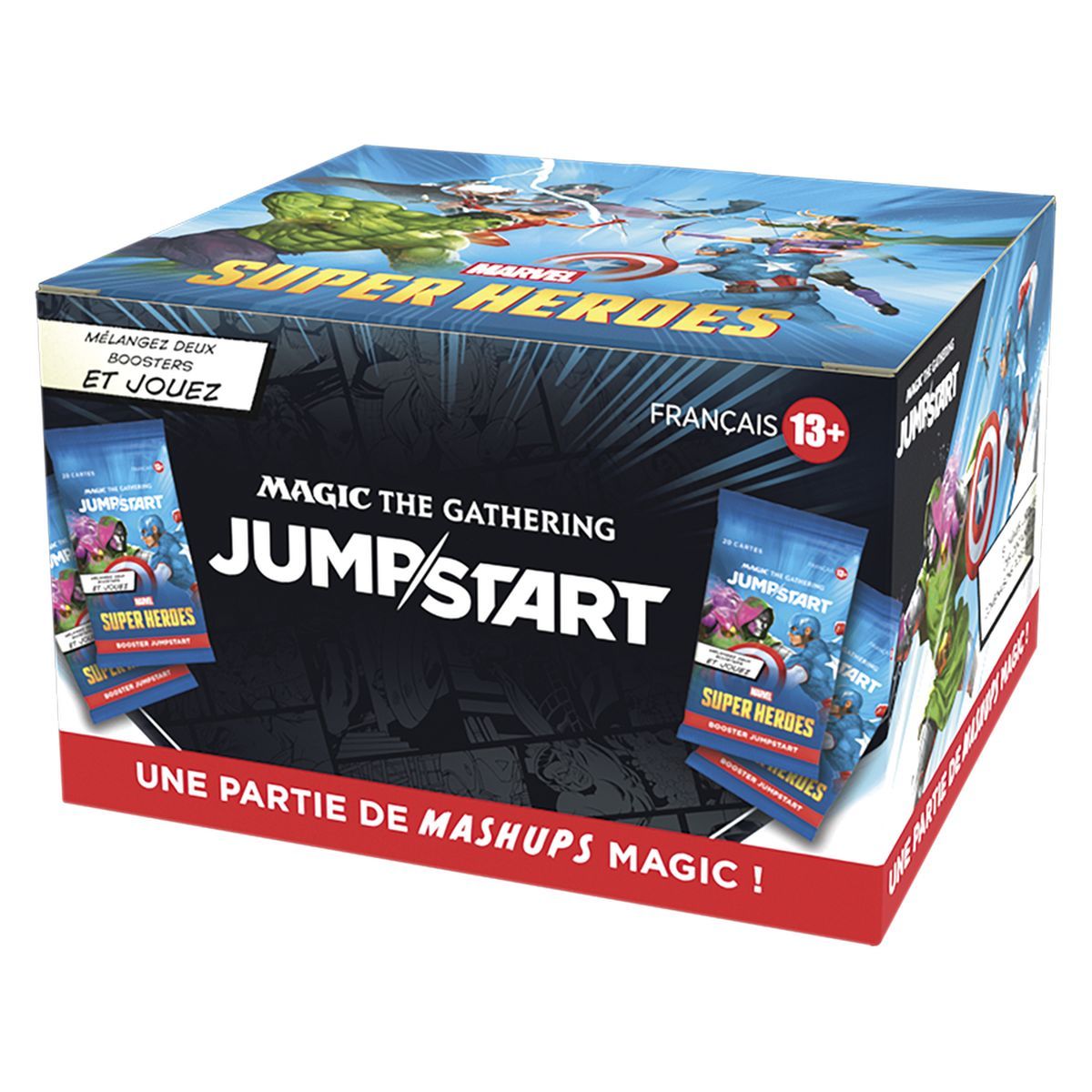 Box mit 24 Jumpstart Boostern – Marvel Superhelden – Magic: The Gathering – FR