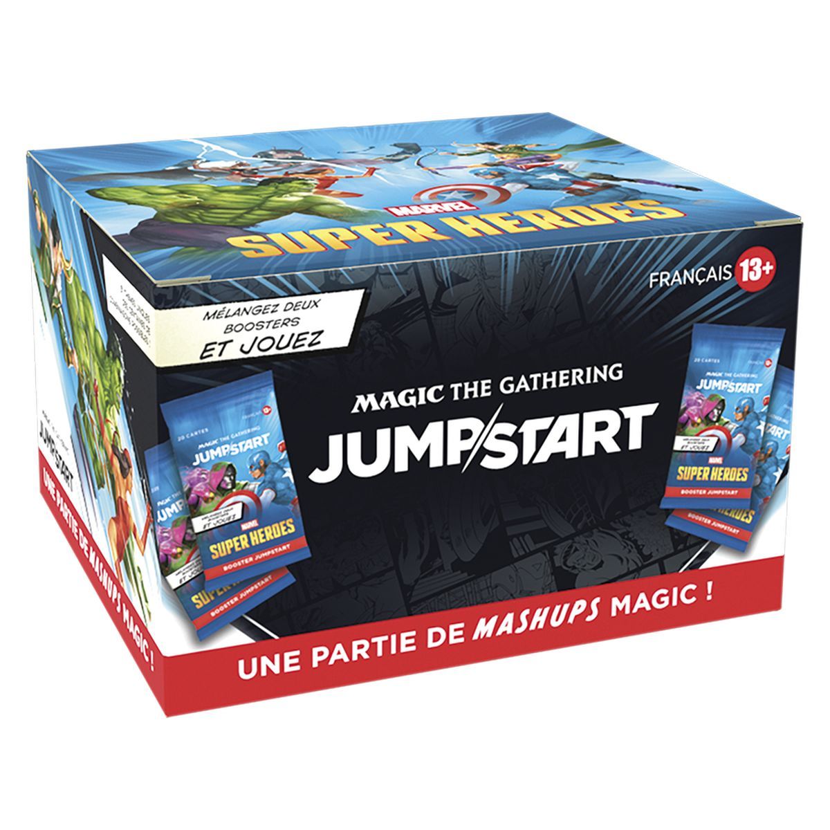 Box mit 24 Jumpstart Boostern – Marvel Superhelden – Magic: The Gathering – FR