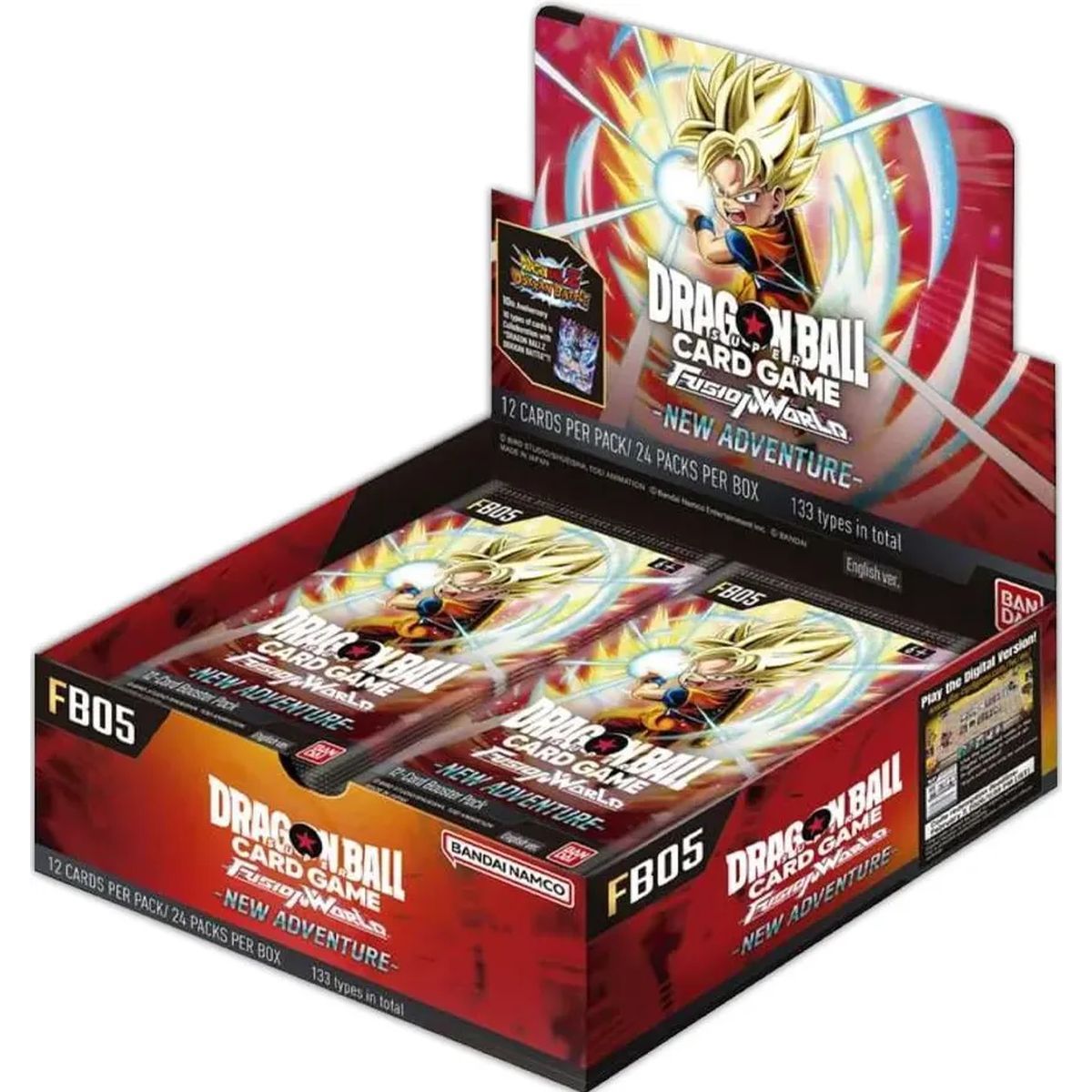 Item Box mit 24 Boostern – Neues Abenteuer FB05 – Dragon Ball CG Fusion World – EN
