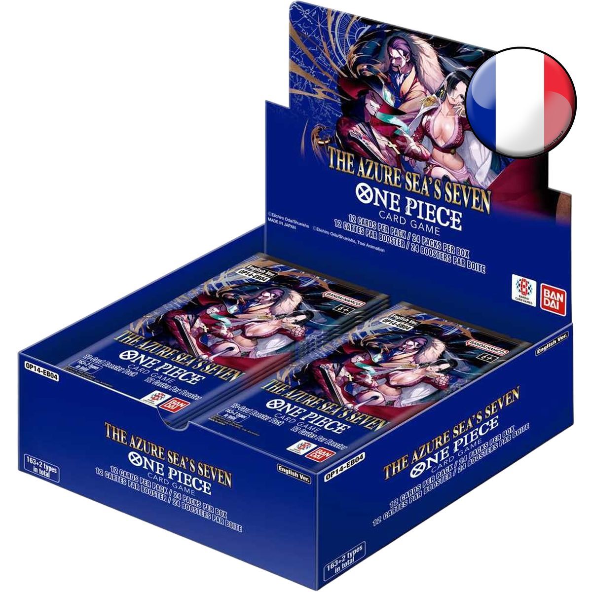 Box mit 24 Boostern – OP14~EB04 „Die Sieben des Azurblauen Meeres“ – One Piece CG – OP-14 EB-04 – FR