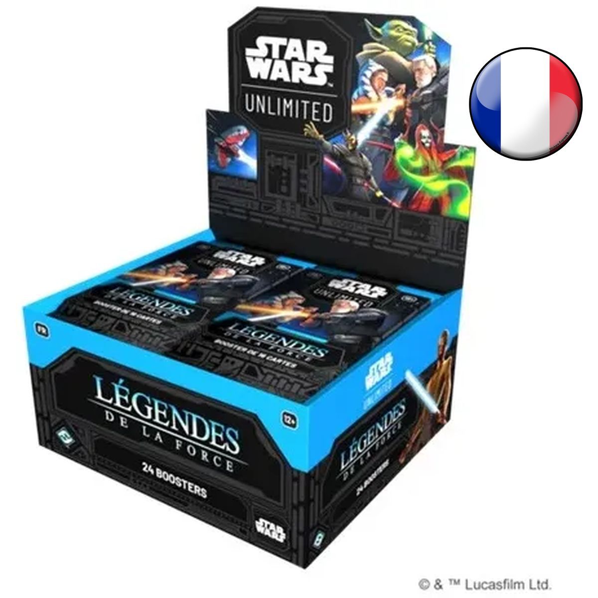Schachtel mit 24 Boostern – Star Wars Unlimited: Legends of the Force – FR