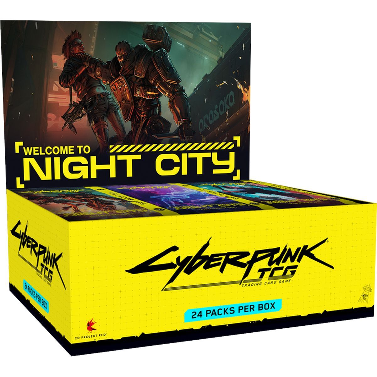 Box mit 24 Set-Boostern – Willkommen in Night City – Cyberpunk TCG – Französisch
