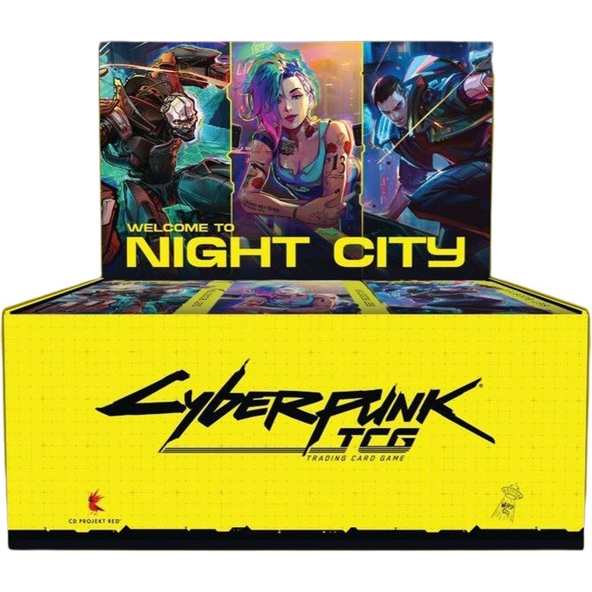 Box mit 24 Set-Boostern – Willkommen in Night City – Cyberpunk TCG – Englisch