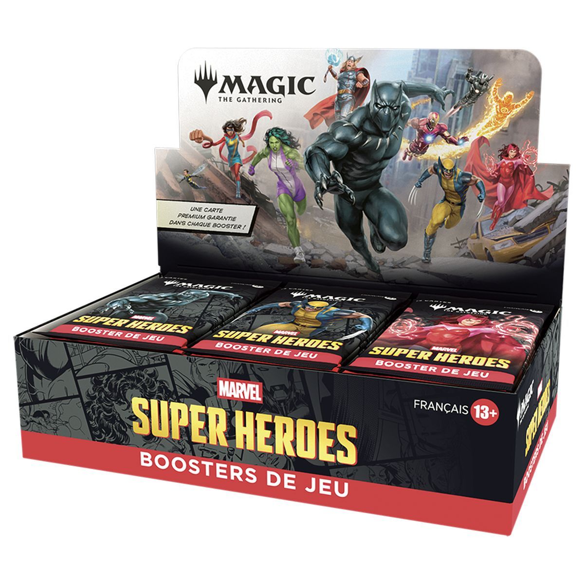 Box mit 30 Spielboostern – Marvel Superhelden – Magic: The Gathering – FR
