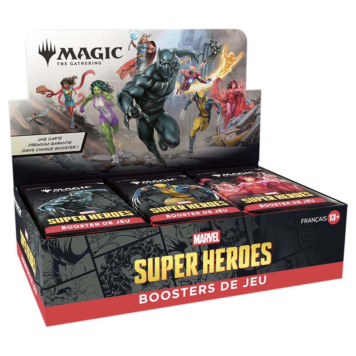 Box mit 30 Spielboostern – Marvel Superhelden – Magic: The Gathering – FR