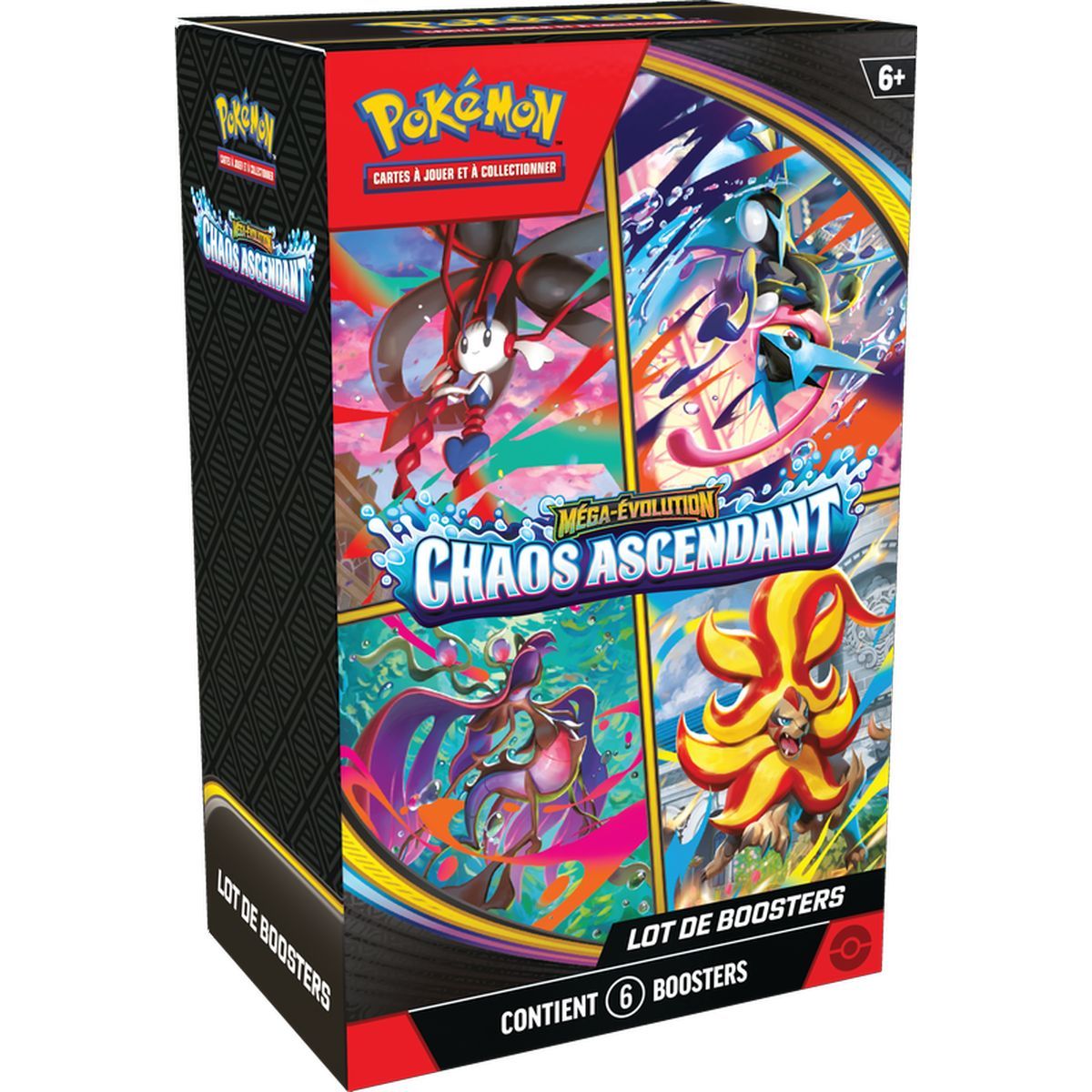 Bundle 6 Booster – Mega-Evolution: Chaos Ascendant [ME04][CRI] – Pokémon – FR