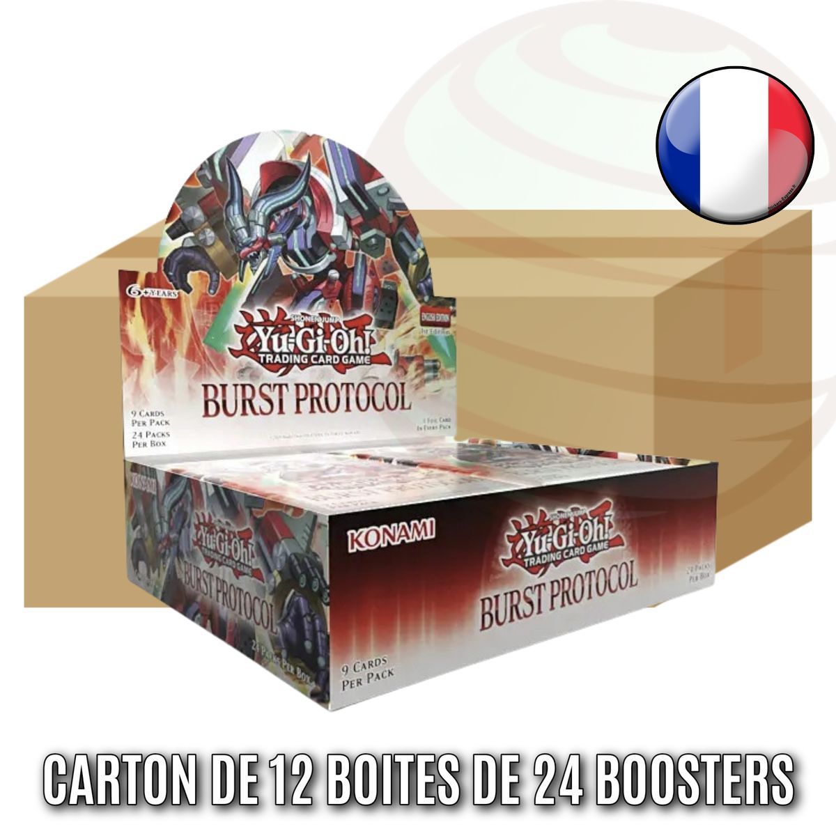 Box mit 12 Boxen mit je 24 Boostern – Burst Protocol – Yu-Gi-Oh! – BPRO – EN