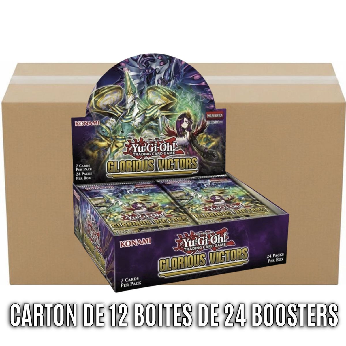 Karton mit 12 Schachteln à 24 Boosterpacks – Die glorreichen Sieger – Yu-Gi-Oh! – GLVI – FR