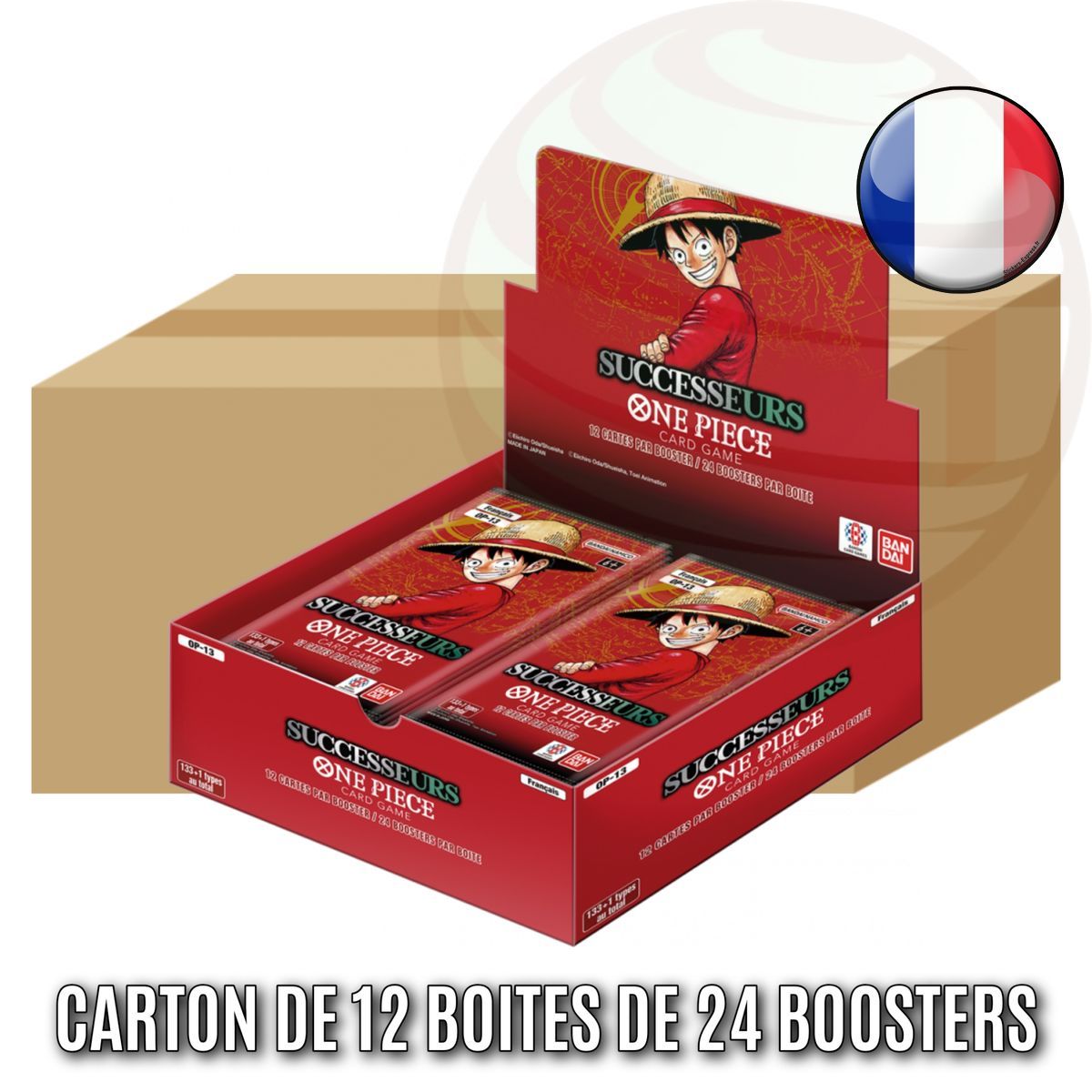 Item Schachtel mit 12 Schachteln mit je 24 Boostern – OP13 „Nachfolger“ – One Piece CG – OP-13 – FR