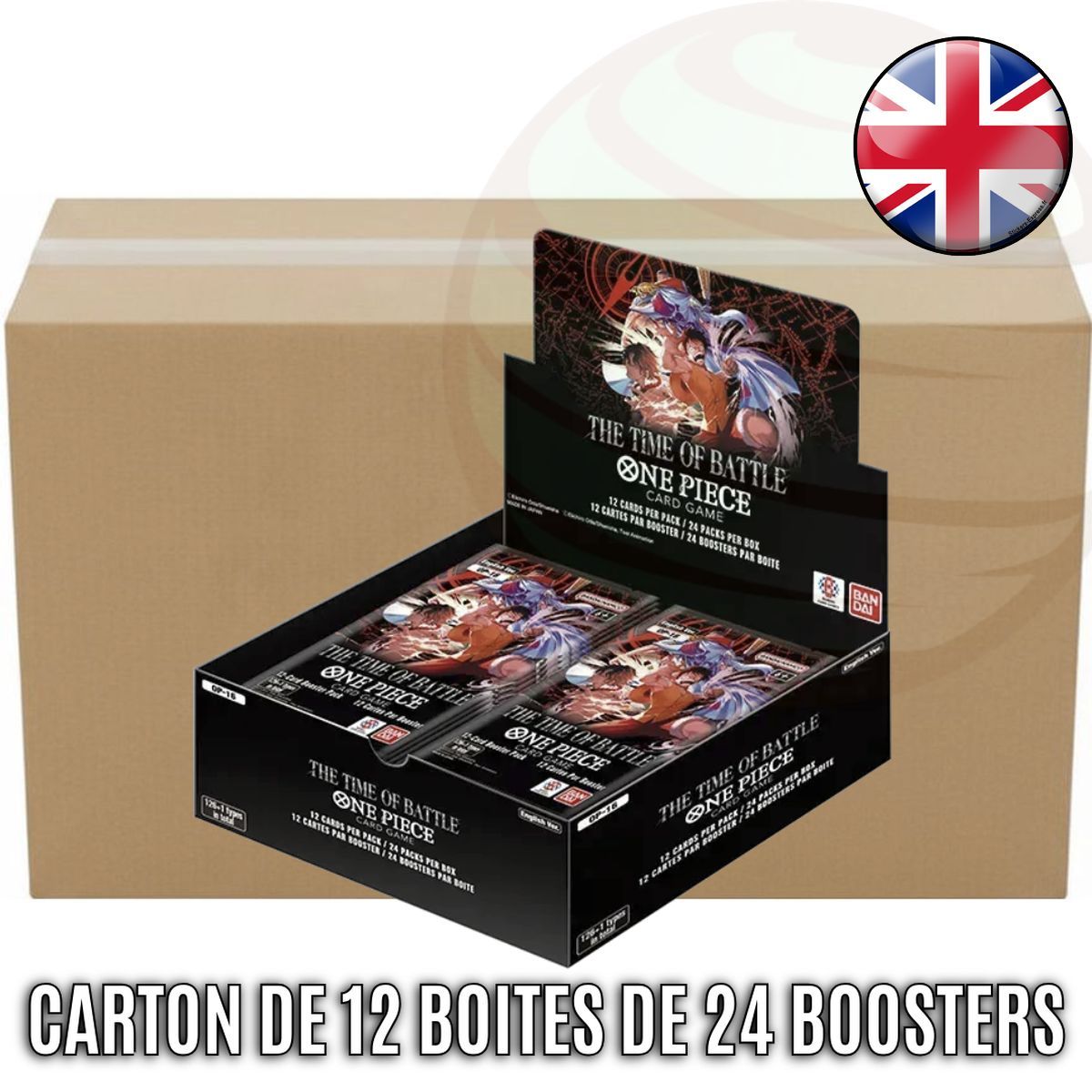 Box mit 12 Boxen à 24 Boostern – OP16: Die Zeit des Kampfes – One Piece CG – OP-16 – EN