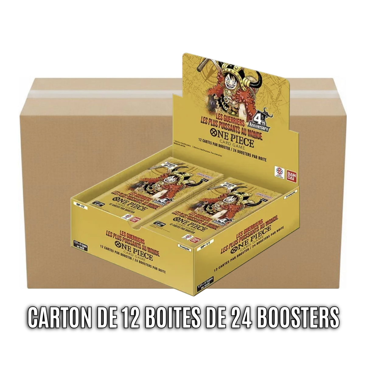 Karton mit 12 Schachteln à 24 Boosterpacks – OP17: Die stärksten Krieger der Welt – One Piece CG – OP-17 – FR