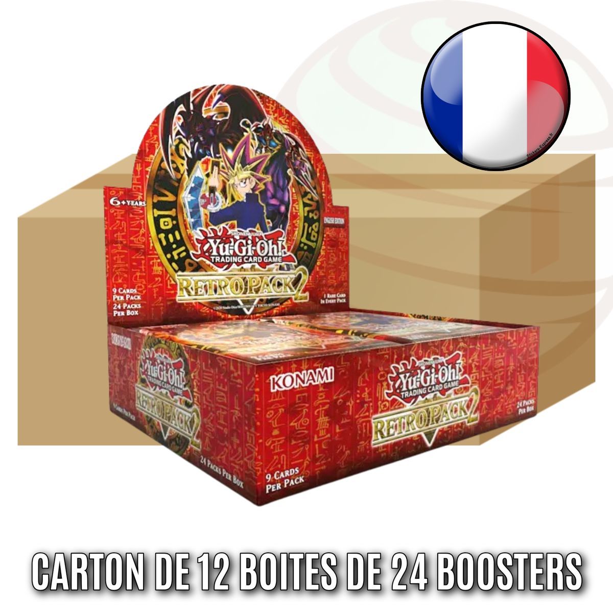 Schachtel mit 12 Schachteln mit je 24 Boostern - Retro Pack 2 (Nachdruck) - Yu-Gi-Oh! - RP02 - FR