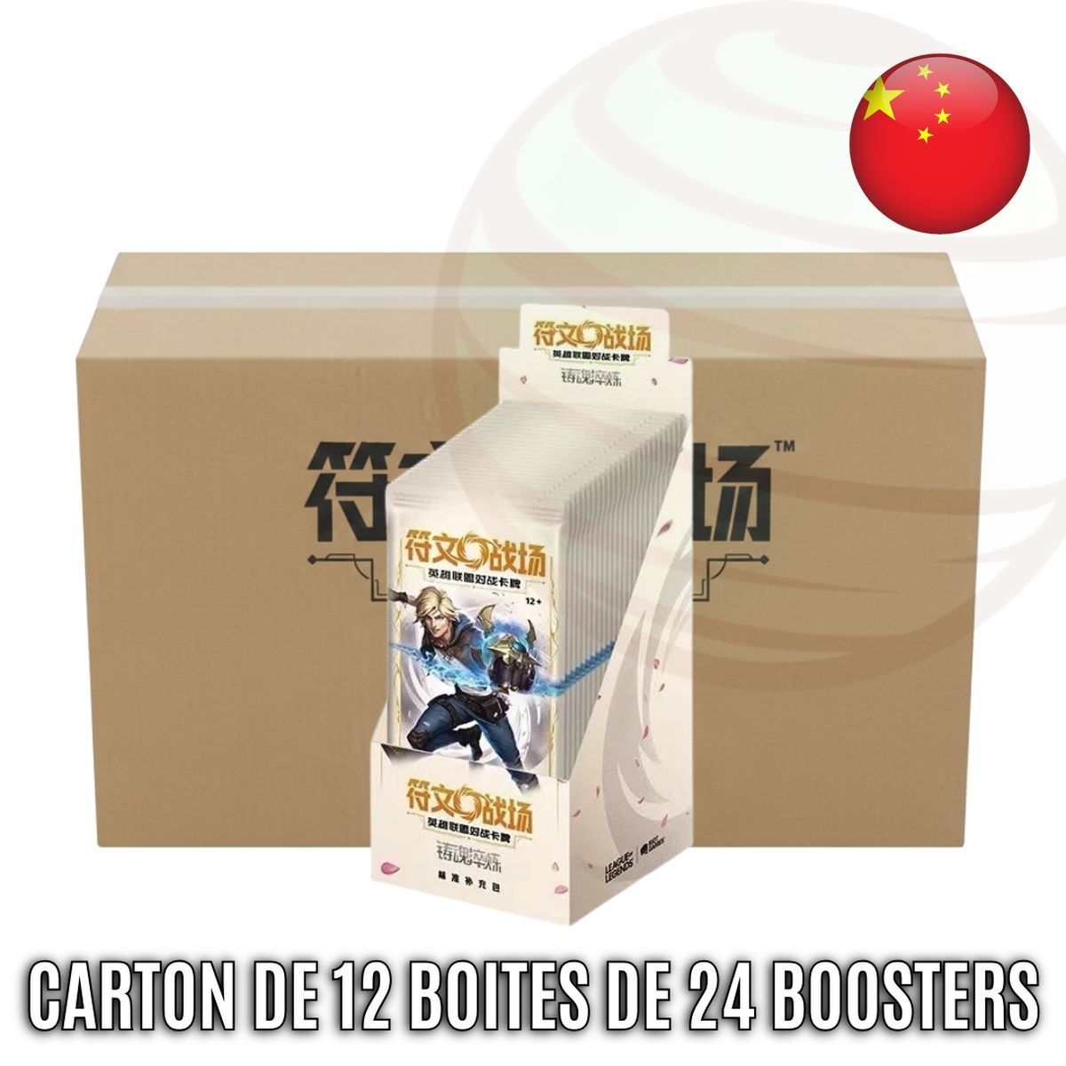 Box mit 12 Boxen à 24 Boosterpacks – Set 2 Spiritforged – Riftbound League of Legends TCG – Chinesisch