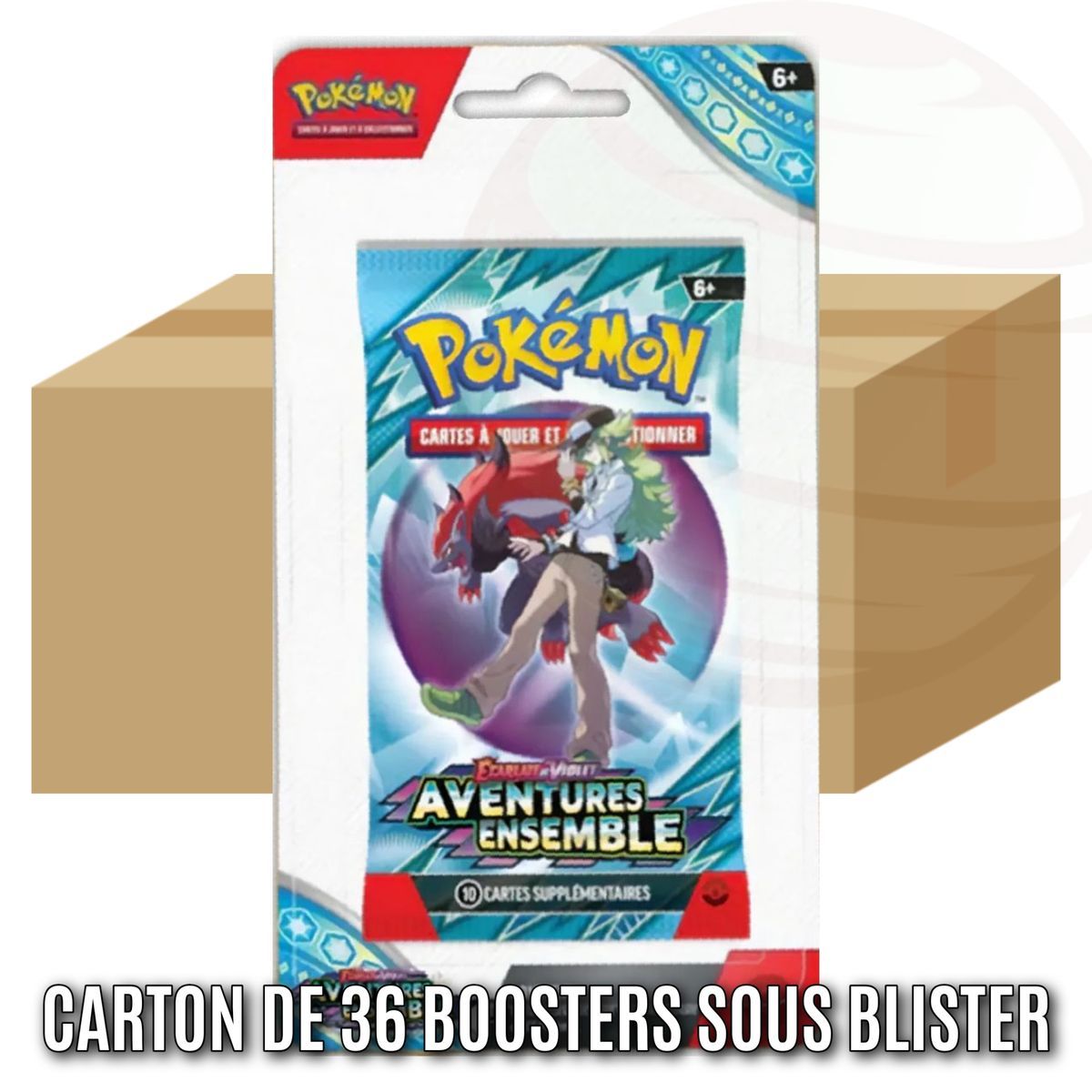 Schachtel mit 36 Blister-Boostern – Scharlachrot und Lila – Gemeinsame Abenteuer [SV9][EV09] – Pokémon – FR