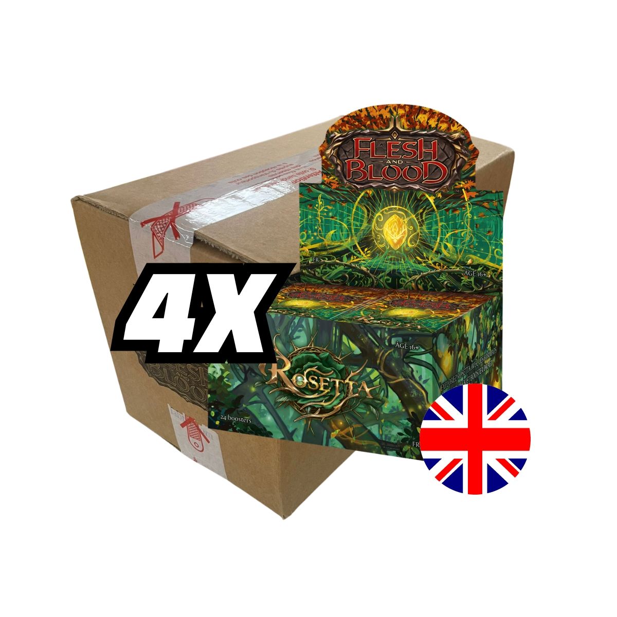 Item Box mit 4 Box mit 24 Boostern – Rosetta – Flesh & Blood – DE