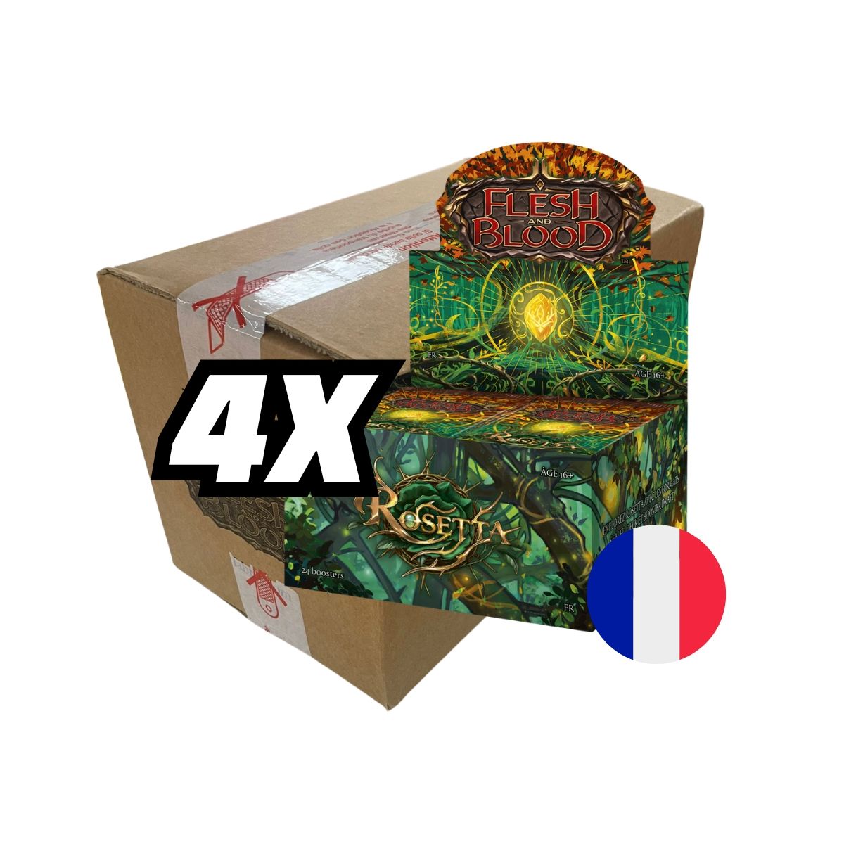 Item Box mit 4 Box mit 24 Boostern – Rosetta – Flesh & Blood – FR