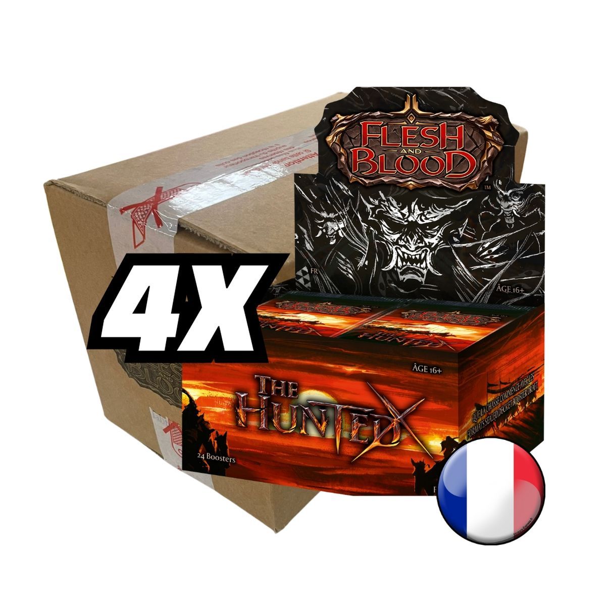 Box mit 4 Box mit 24 Boostern – The Hunted – Flesh & Blood – FR