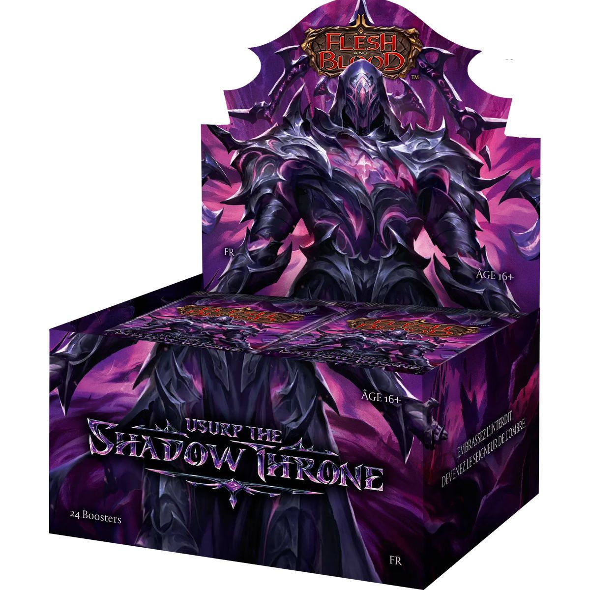 Box mit 4 Boostern, Box mit 24 Boostern – Usurp the Shadow Throne – Flesh & Blood – FAB – FR
